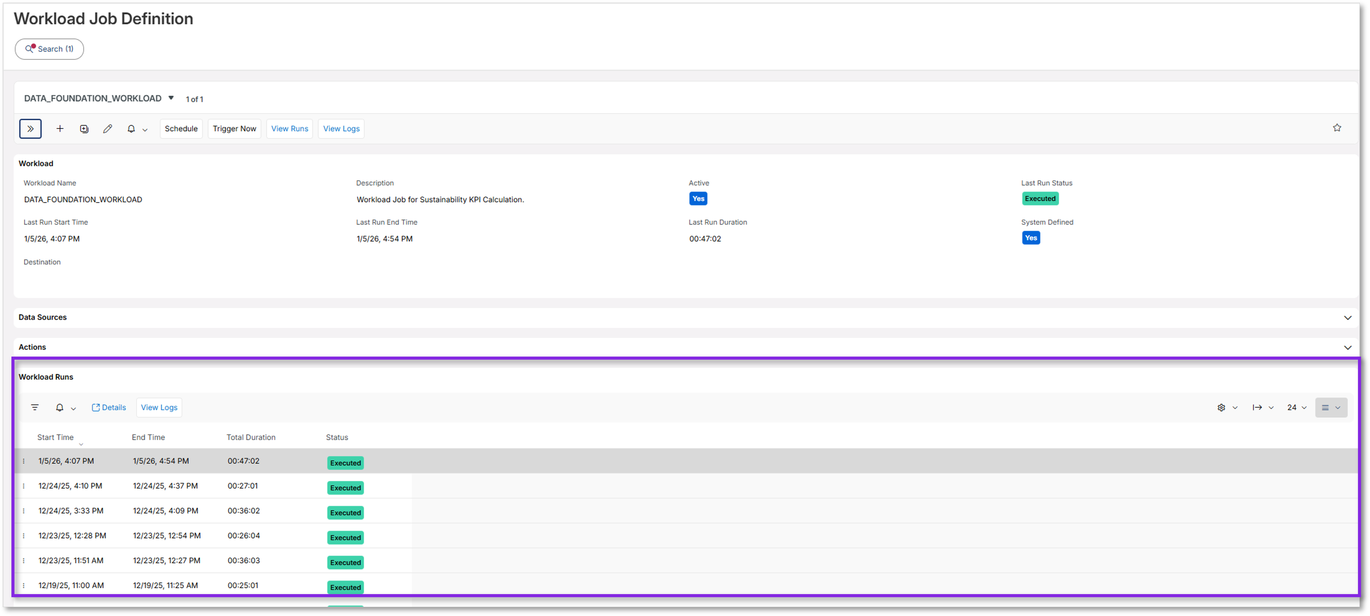 Workload Run - Technical Documentation For IFS Cloud
