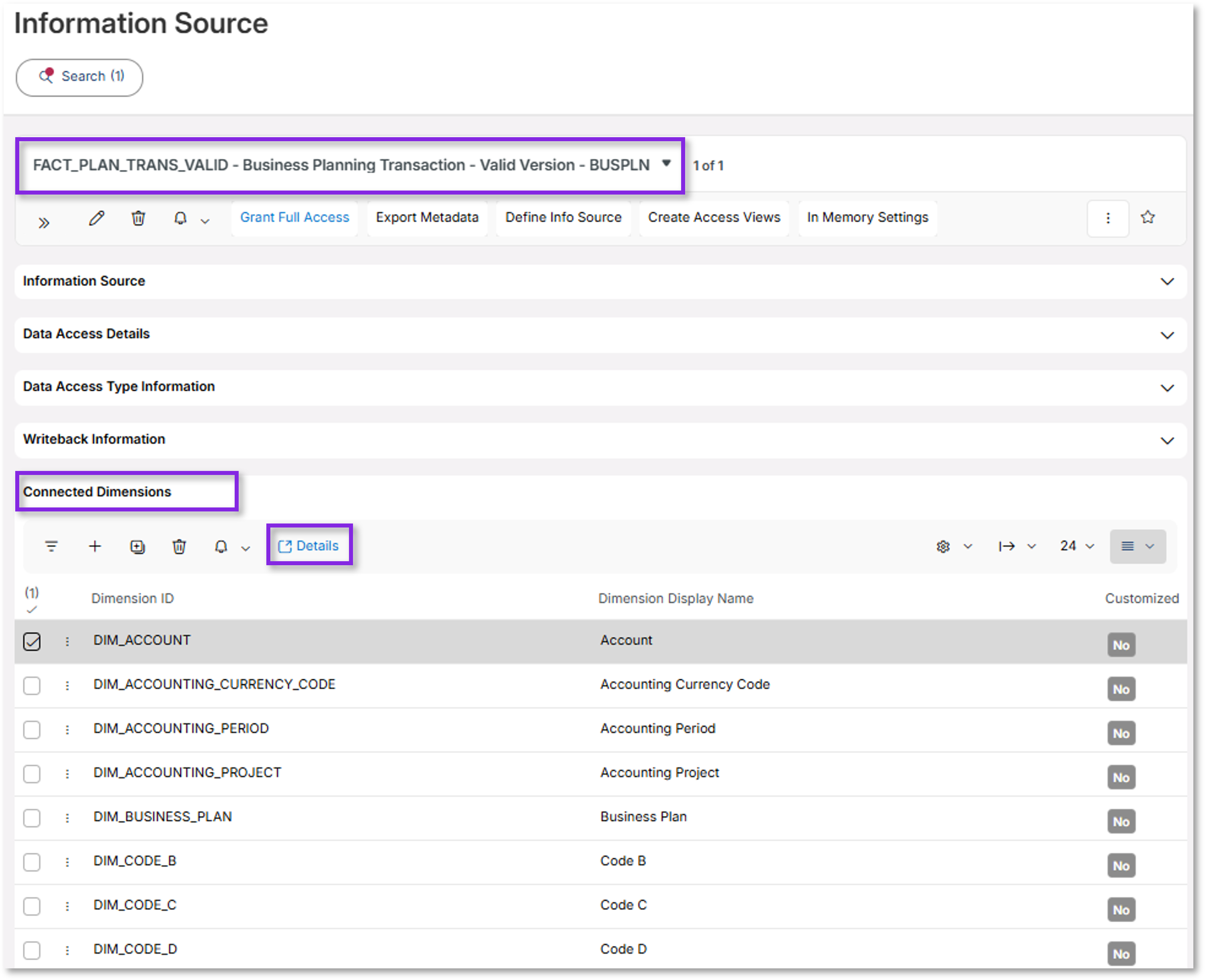 Configure Information Sources - Facts - Technical Documentation For IFS ...