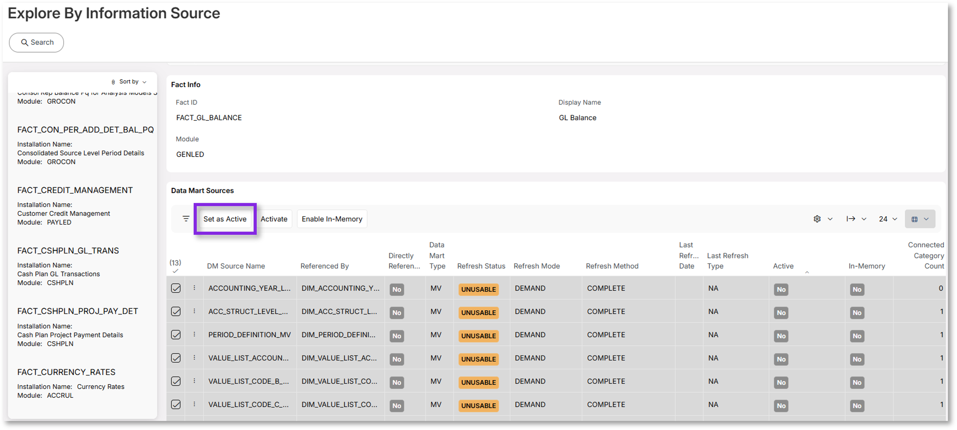 Data Mart Refresh Recommendations - Technical Documentation For IFS Cloud