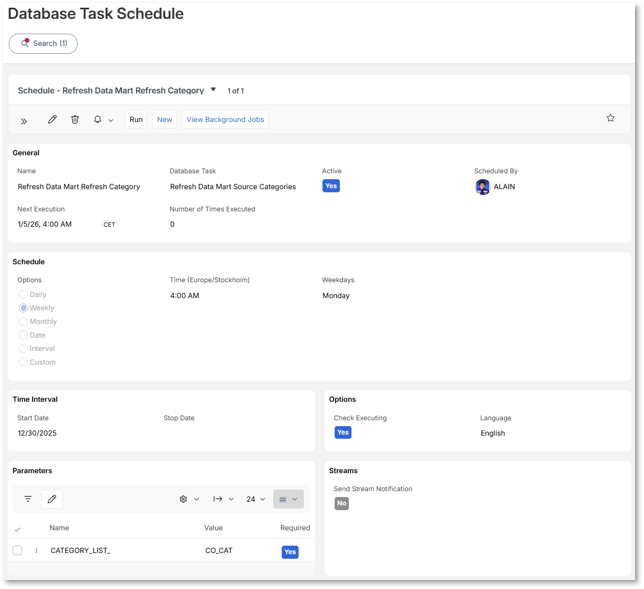 Data Mart Refresh Recommendations - Technical Documentation For IFS Cloud
