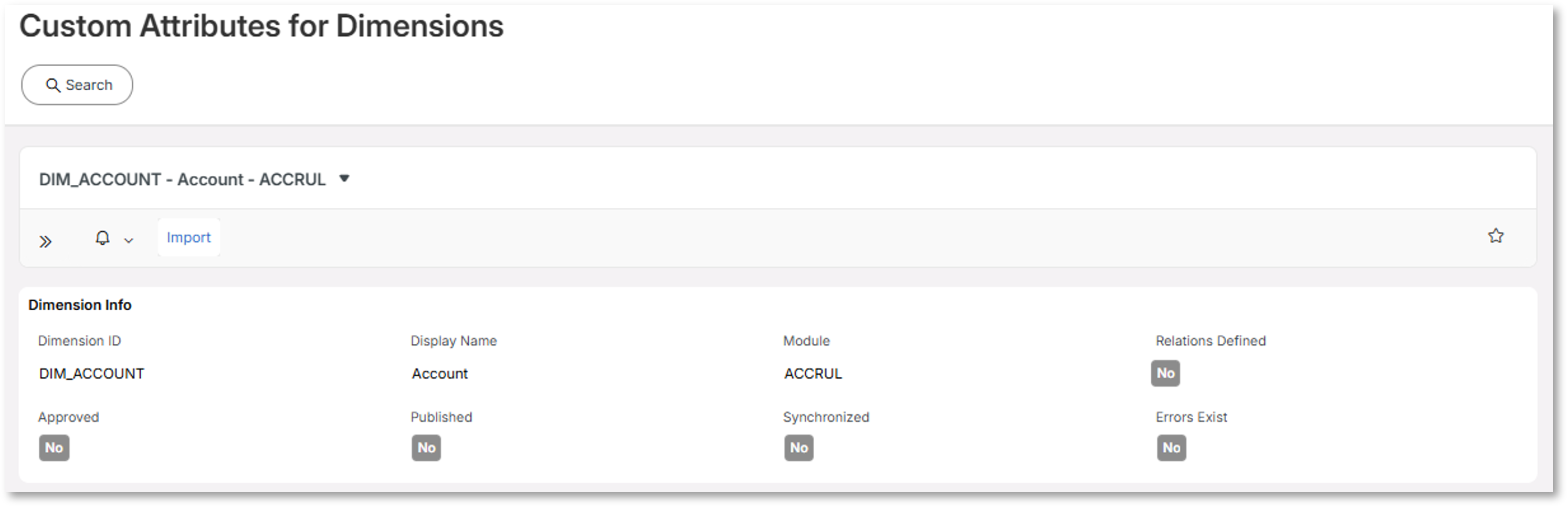 Custom Attributes for Dimensions - Technical Documentation For IFS Cloud