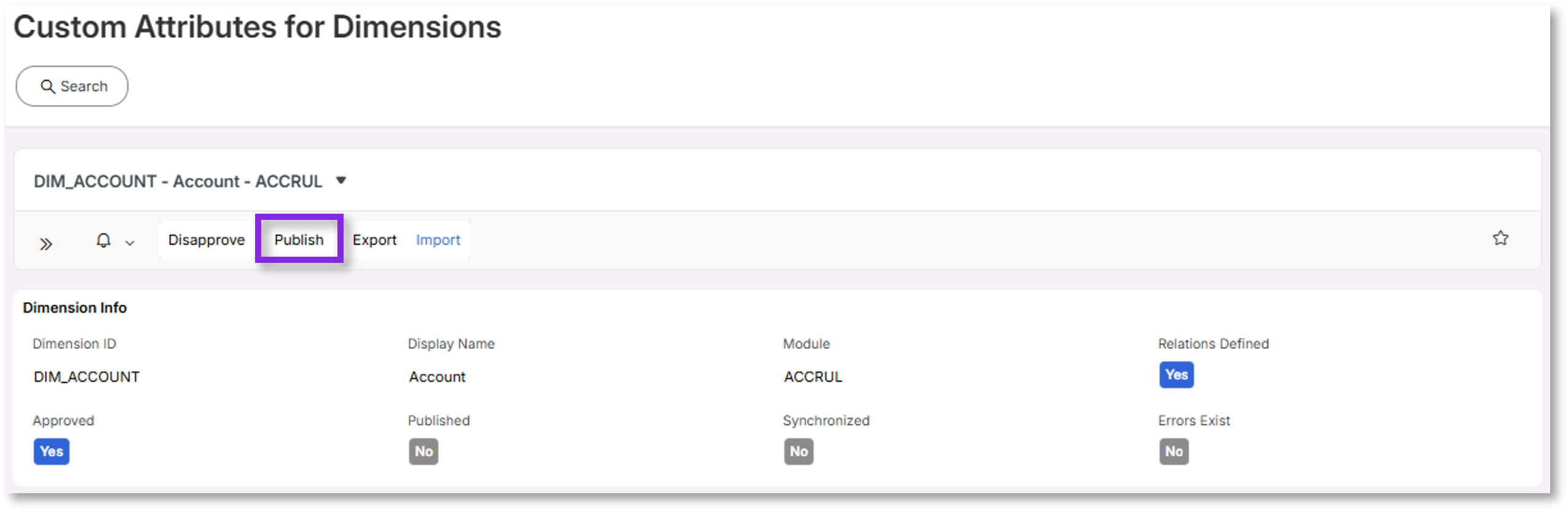 Custom Attributes for Dimensions - Technical Documentation For IFS Cloud
