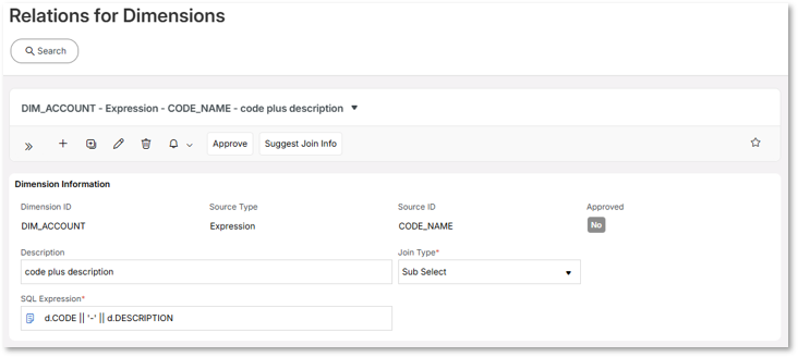 Source Relations for Dimensions - Technical Documentation For IFS Cloud