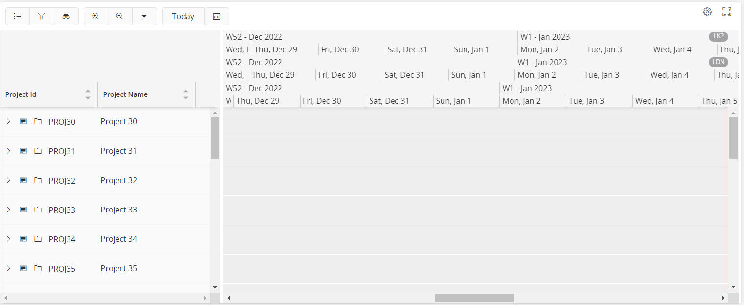 Gantt Chart - Technical Documentation For IFS Cloud