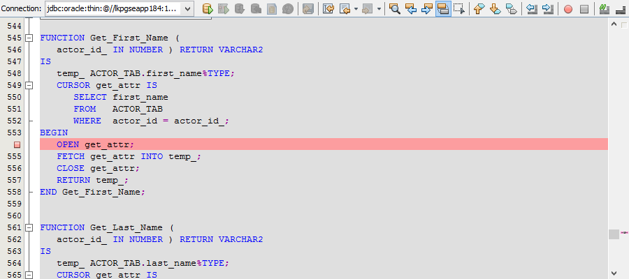 Debugging PL/SQL code using a Test Block - Technical Documentation For ...