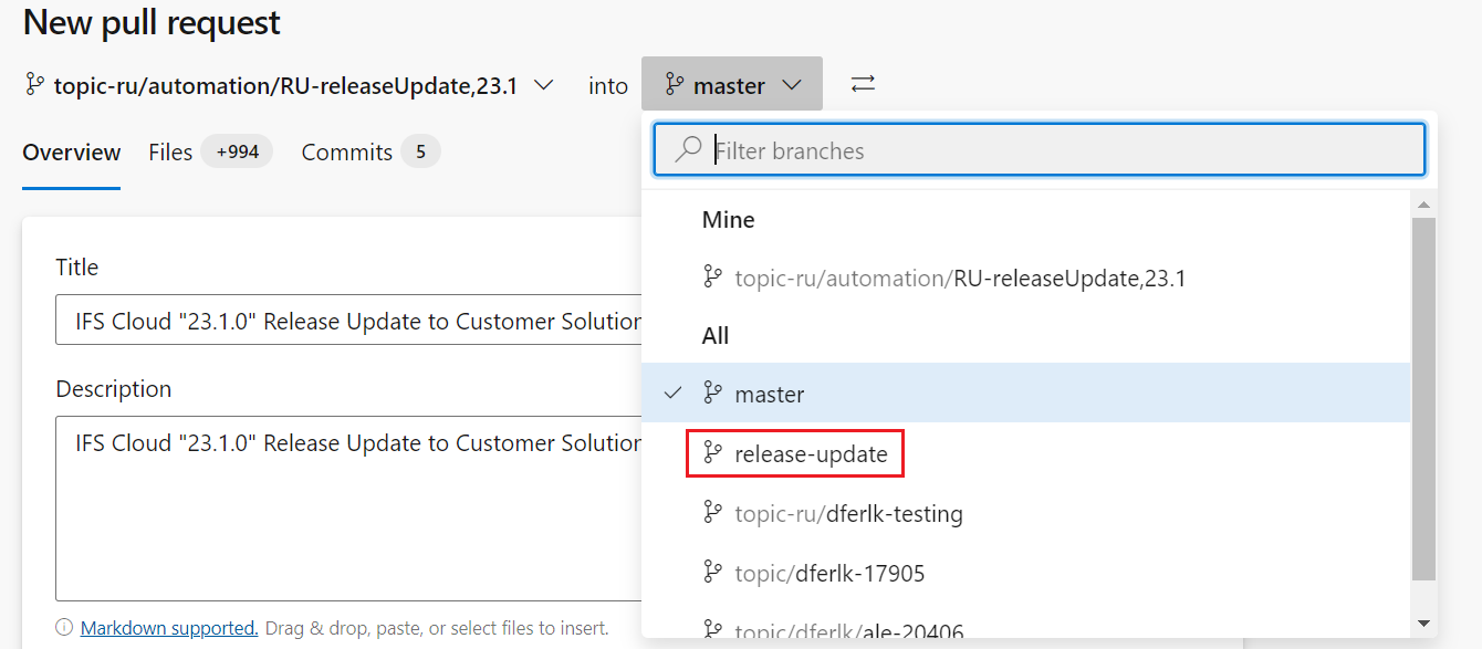 Apply Release Update to Customer Solution Repository and Customization ...