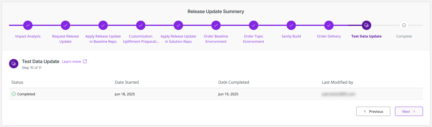 Test Data Update - LE Documentation For IFS Cloud