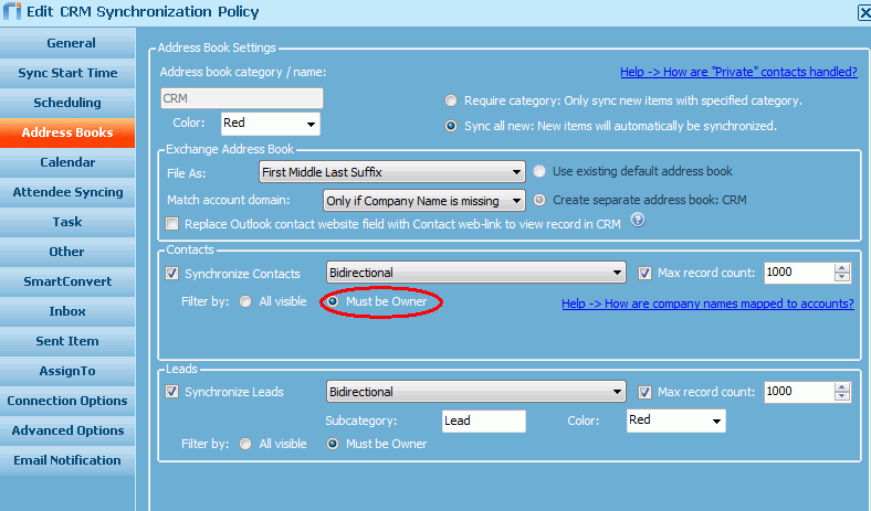 Address Book - Must be Owner