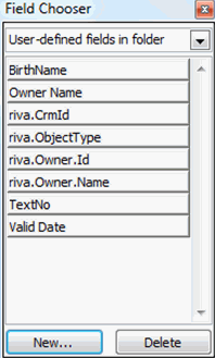 Outlook Field Chooser